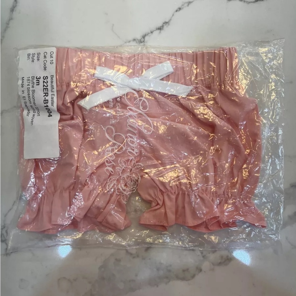 NWT Eleanor Rose Bloomer Pink Girls Bloomer 3M